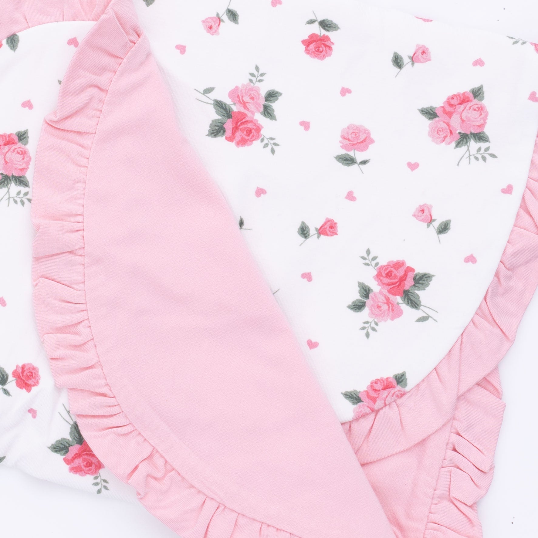 Angel Dear Pink Rosettes - Ruffle Burp ClothEveretts Place