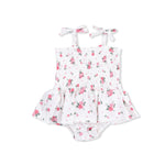 Angel Dear Pink Rosettes - Smocked Bubble with Skirt - 
