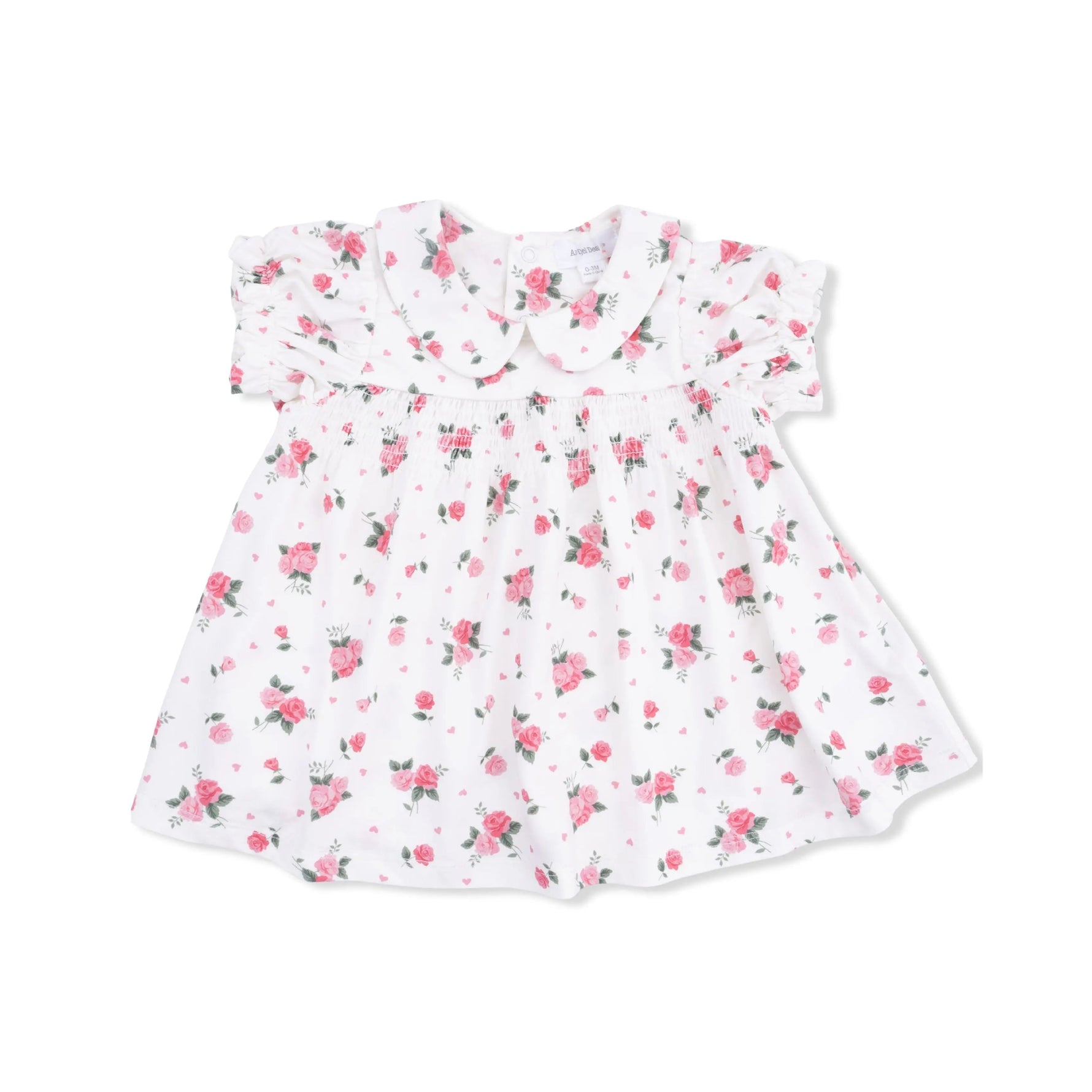 Angel Dear Pink Rosettes - Smocked Dress Set - 