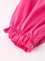 Rylee Faith Designs Pink Smocked Church Bishop Christening Bow Baby Girl Romper - Everetts Place Boutique - 