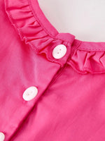 Rylee Faith Designs Pink Smocked Church Bishop Christening Bow Baby Girl Romper - Everetts Place Boutique - 