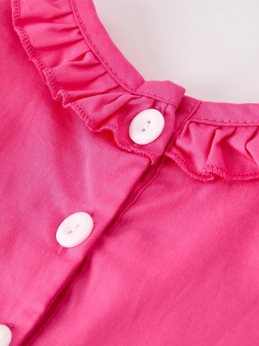 Rylee Faith Designs Pink Smocked Church Bishop Christening Bow Baby Girl Romper - Everetts Place Boutique - 