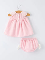 Rylee Faith Pink Smocked Christening Bishop Bloomer Set Rylee Faith Designs 