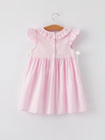 Rylee Faith Designs Pink Smocked Church Christ Bishop Christening Dress - Everetts Place Boutique - 