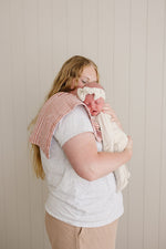 Mebie Baby Pink Stripes Muslin Burp Cloth - 