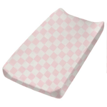 Little Mae & Co Pink Sugar Checkered Changing Pad Cover - 