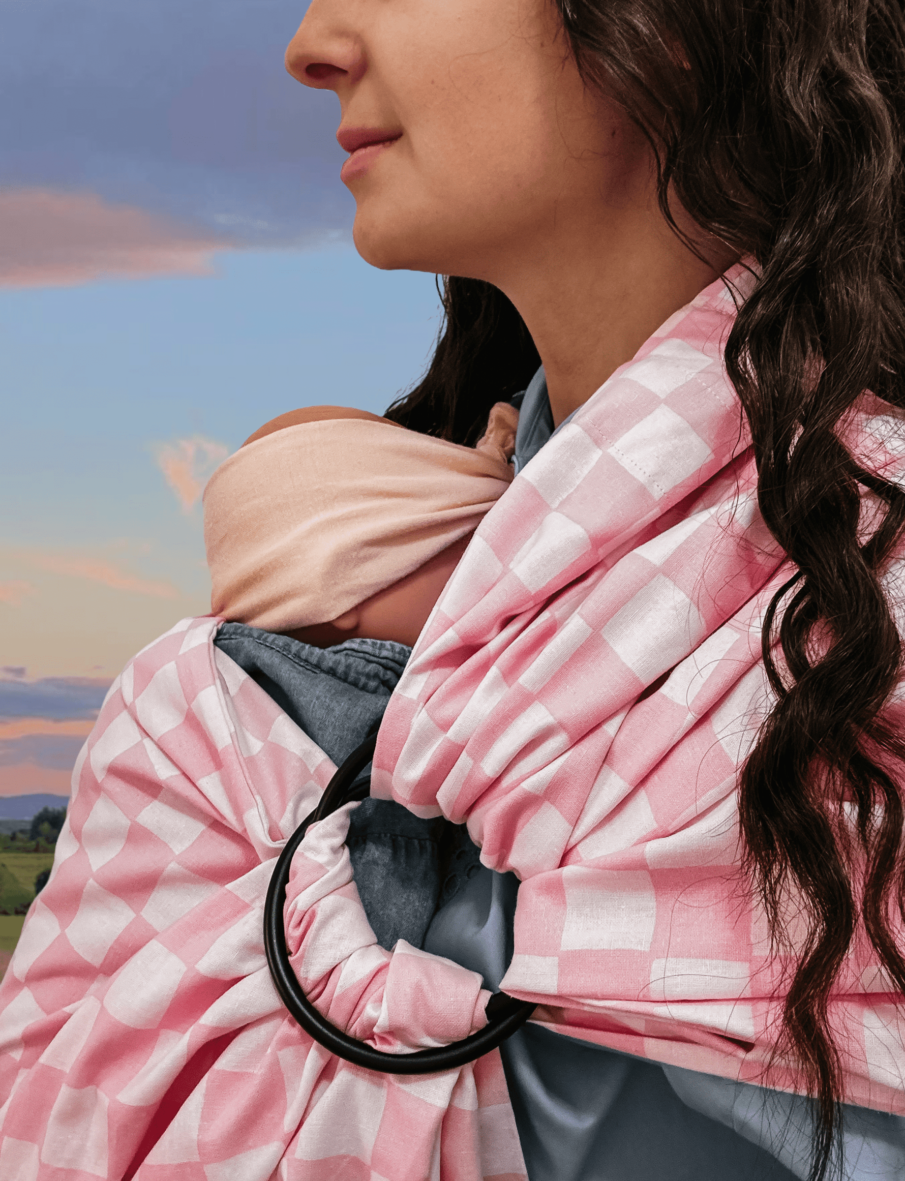 Little Mae & Co Pink Sunkist Ring Sling CarrierEveretts Place