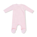 Angel Dear Pink Velour Footie For Babies Cozy Soft Plush Sleepwear - Everetts Place Boutique - 