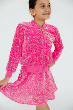 Mila & Rose ® Pink Velvet Sequin Jacket - 