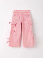 Rylee Faith Designs Pink Wide Leg Denim Pants With Pockets - 