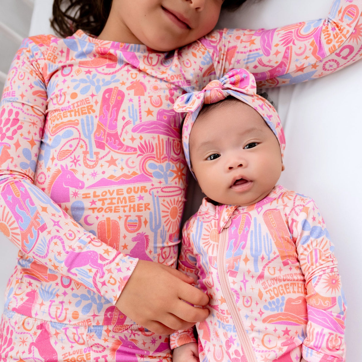Organic The Second-Skin 2-Piece Long Sleeve Pajama | Saddle Up by Raising Mama at Everetts Place