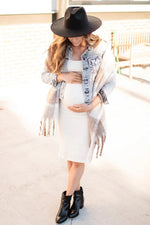 PinkBlush PinkBlush Beige Sleeveless Ribbed Maternity Dress - 