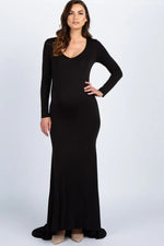 PinkBlush PinkBlush Black Long Sleeve Photoshoot Maternity Gown/Dress - 