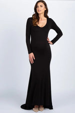 PinkBlush PinkBlush Black Long Sleeve Photoshoot Maternity Gown/Dress - 