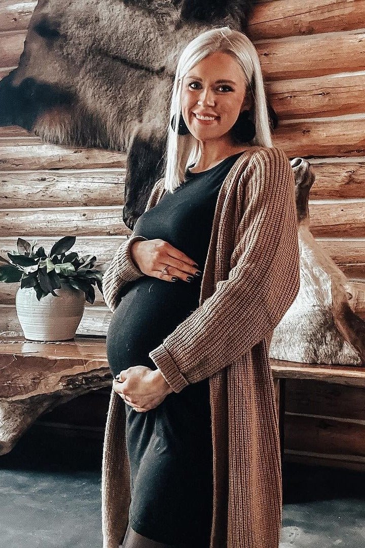PinkBlush PinkBlush Black Sleeveless Ribbed Fitted Maternity DressEveretts Place