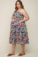 PinkBlush PinkBlush Floral Tiered Maternity Midi Dress for Stylish Moms - to - Be - 