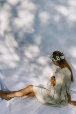 PinkBlush PinkBlush Maternity Dress with Crochet Trim for Elegant Expecting Mothers - 