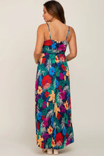 PinkBlush PinkBlush Maternity Maxi Dress with Tropical Floral Design for Expecting Moms - 