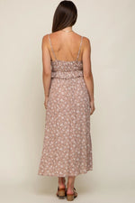 PinkBlush PinkBlush Maternity Midi Dress with Floral Print for Expecting Mothers - 