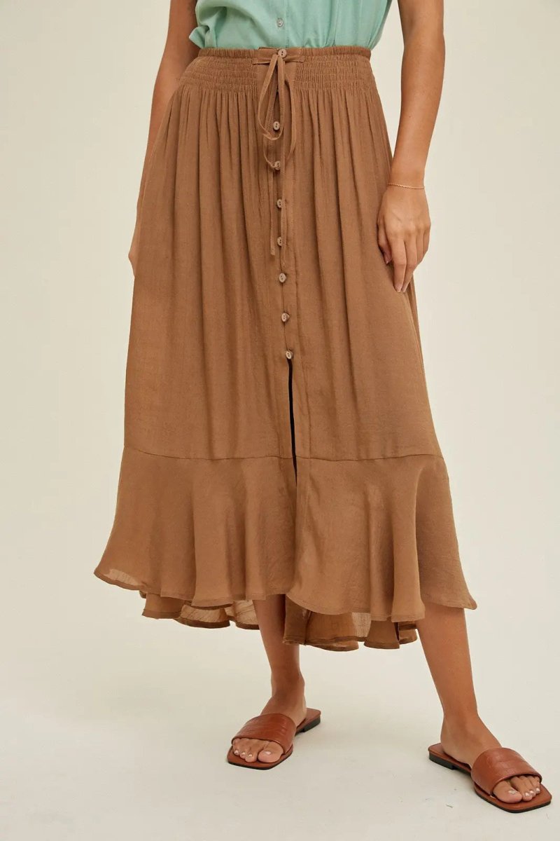 PinkBlush PinkBlush Midi Skirt with Drawstring for Stylish Women - 