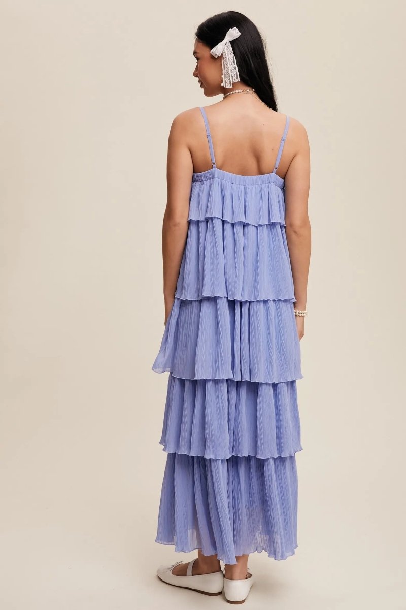 PinkBlush PinkBlush Periwinkle Ruffle Tiered Maxi Dress for Elegant Women - 