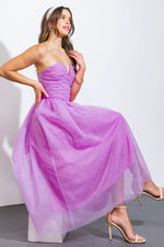 PinkBlush PinkBlush Strapless Midi Dress with Elegant Fit for Special Occasions - 