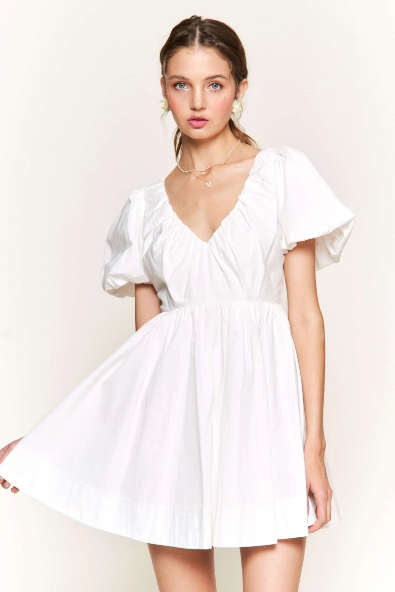 PinkBlush PinkBlush White Mini Dress with Lightweight Comfort for Summer Evenings - 