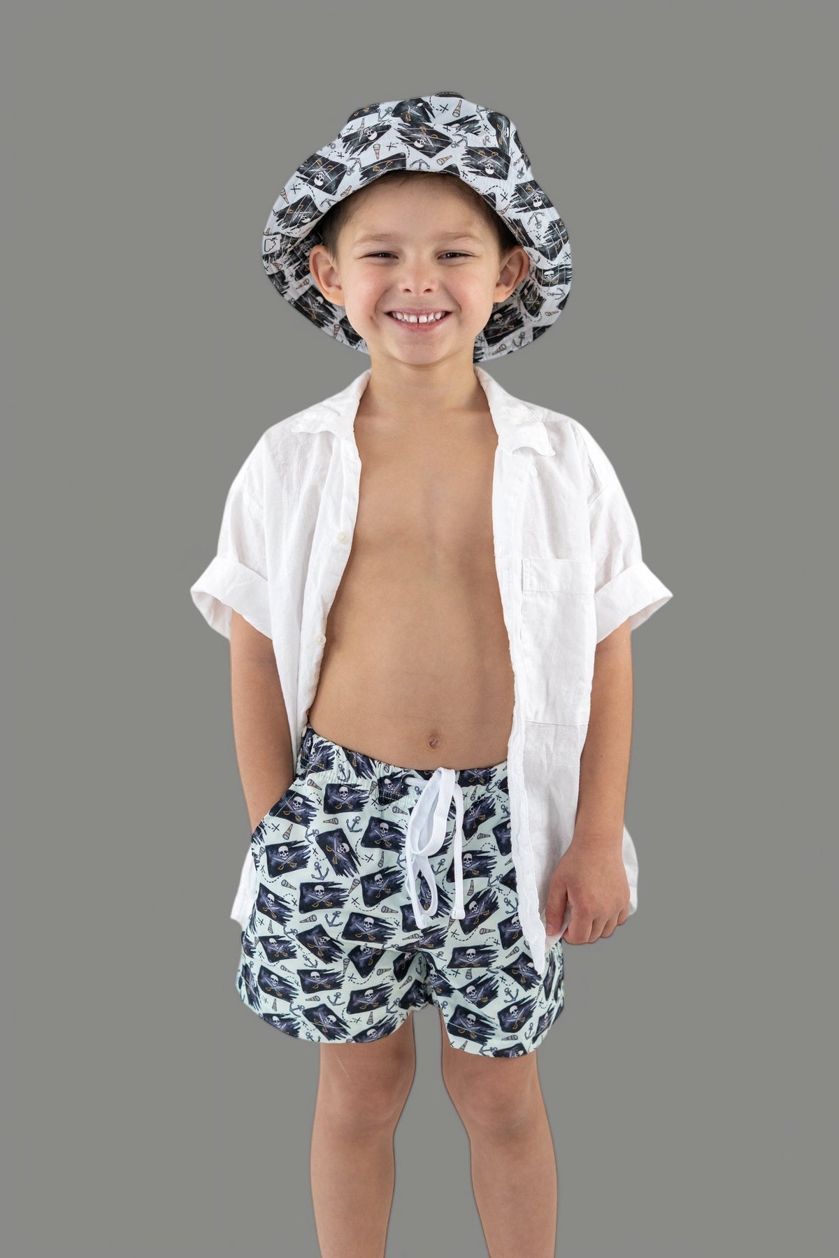 DREAM BIG LITTLE CO PIRATE CREW BOY'S DREAM SWIM TRUNKSEveretts Place