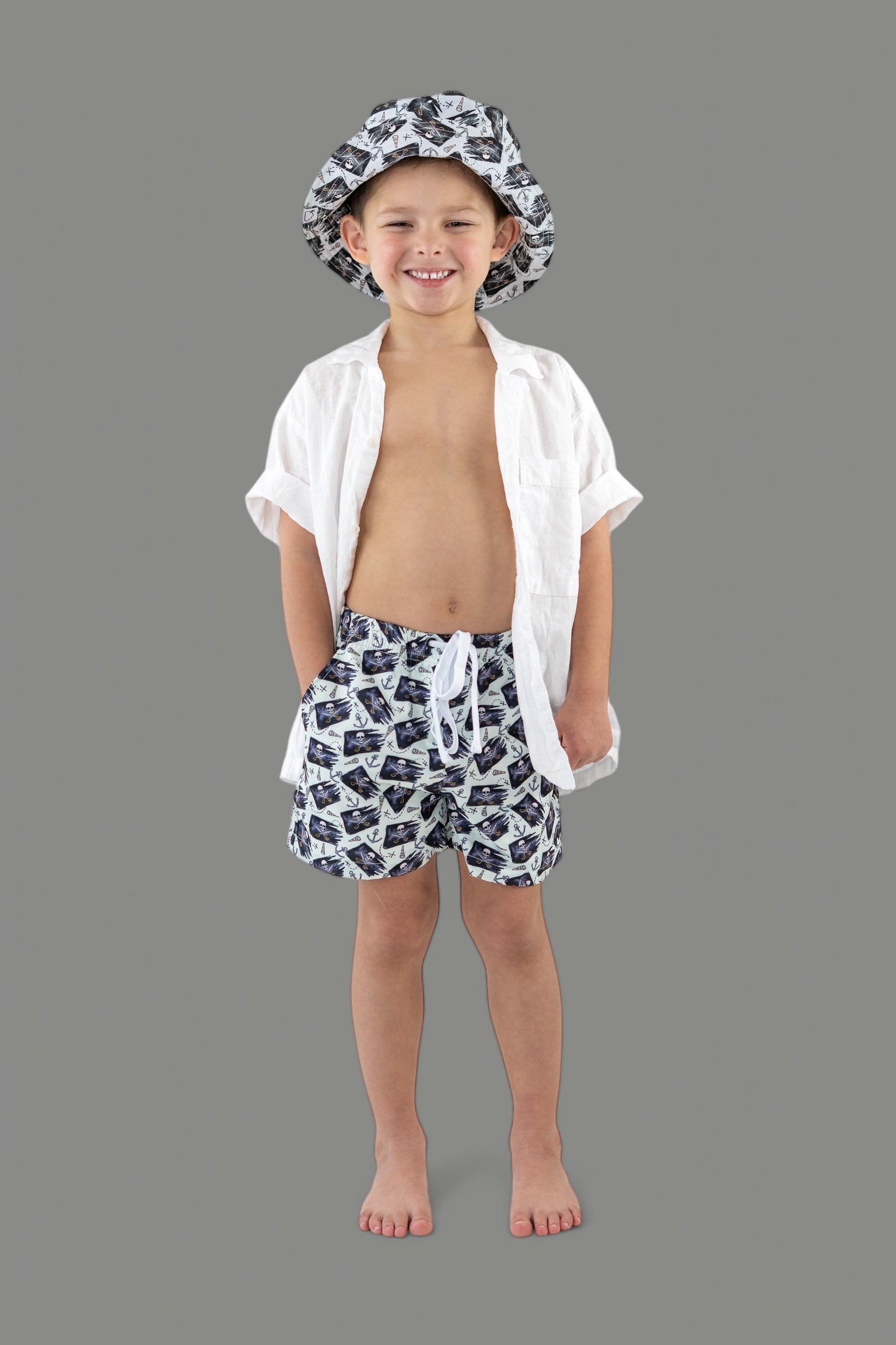 DREAM BIG LITTLE CO PIRATE CREW BOY'S DREAM SWIM TRUNKSEveretts Place