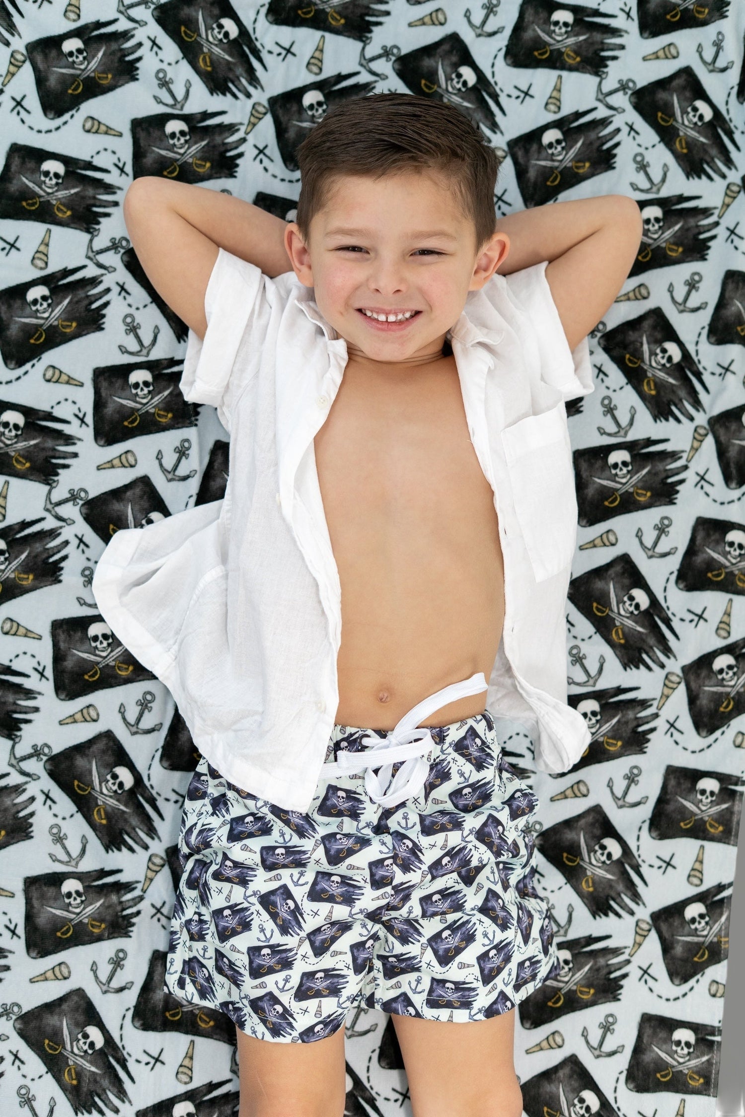 DREAM BIG LITTLE CO Pirate Crew Dream Towel Kids Bath Towel Dream Big Little CoEveretts Place