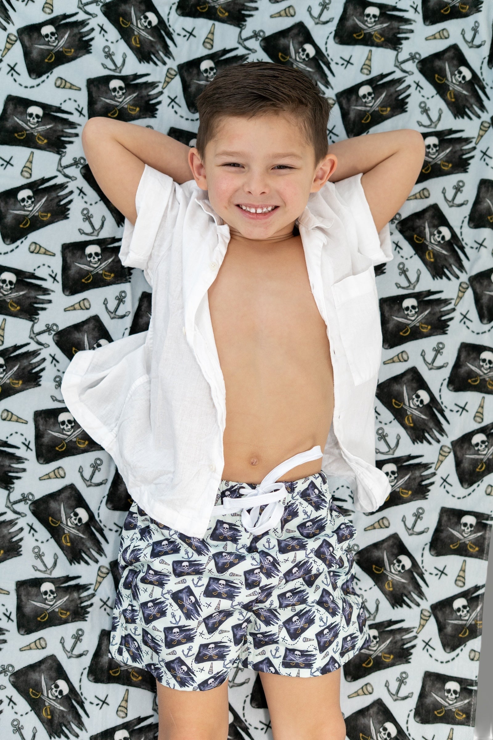 DREAM BIG LITTLE CO Pirate Crew Dream Towel Kids Bath Towel Dream Big Little CoEveretts Place