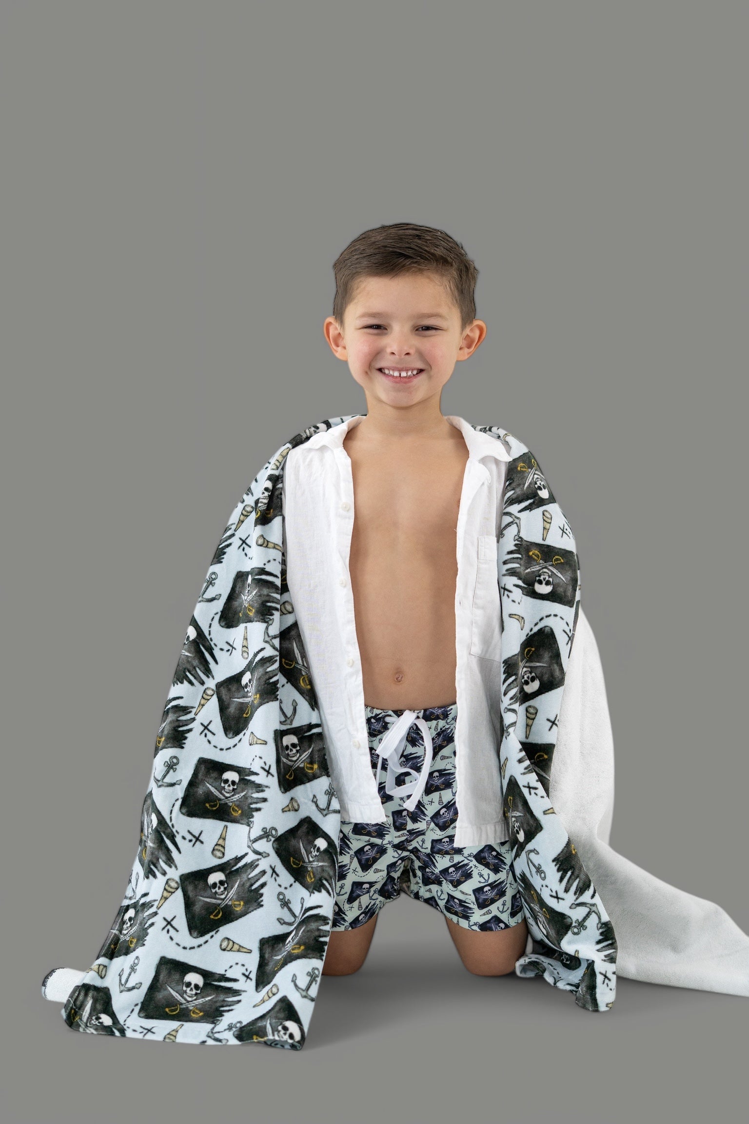 DREAM BIG LITTLE CO Pirate Crew Dream Towel Kids Bath Towel Dream Big Little CoEveretts Place
