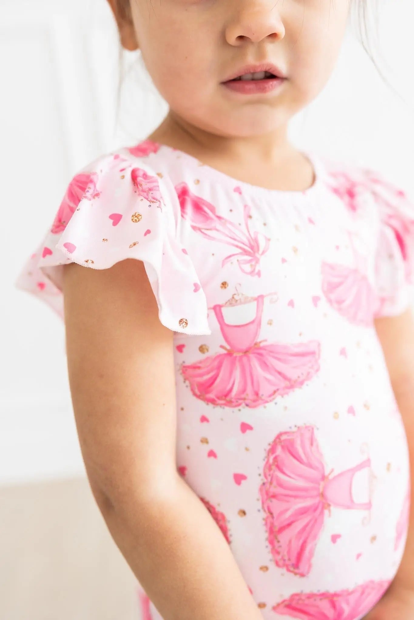 Mila & Rose ® Pirouette S/S Flutter Sleeve Leotard - 