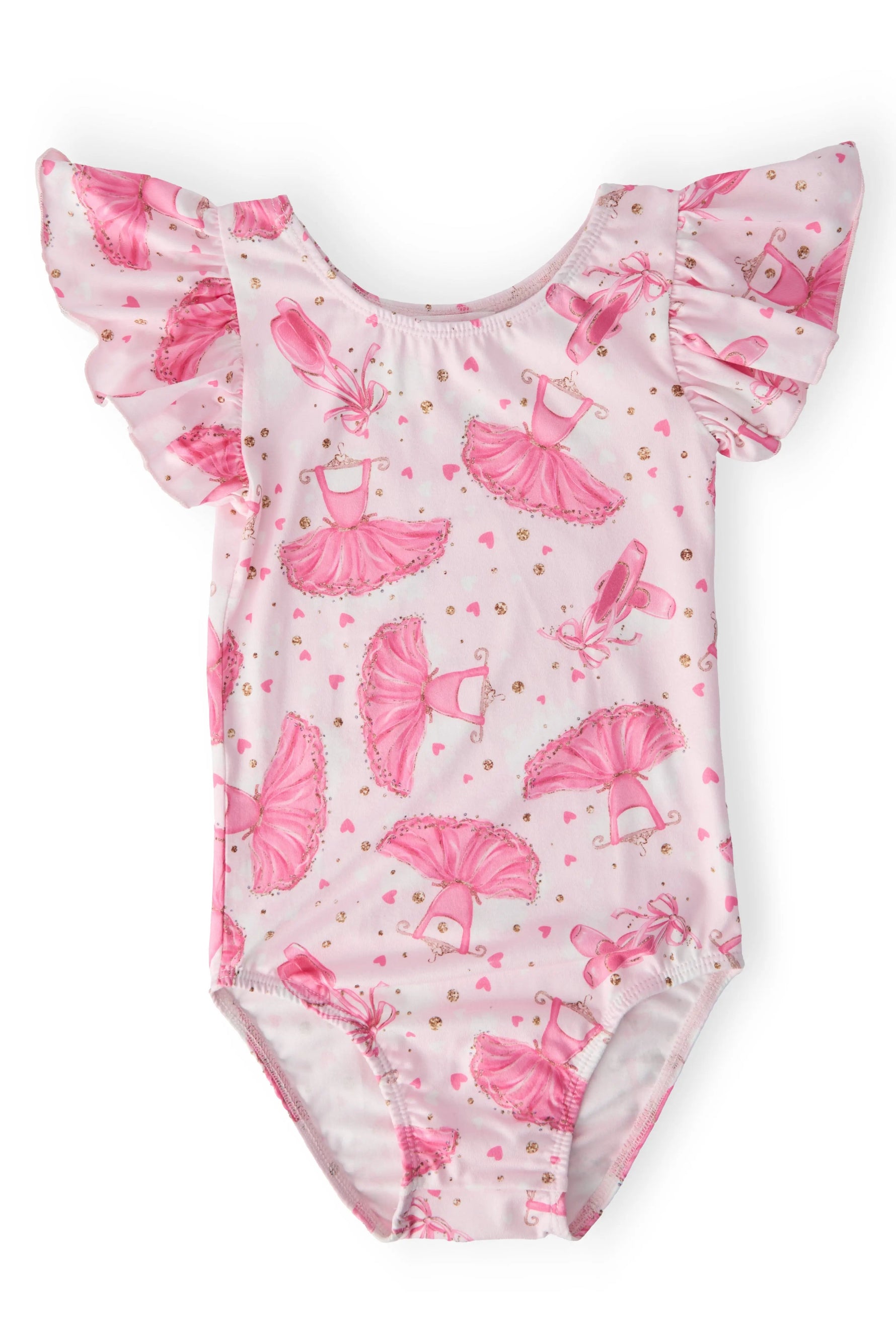 Mila & Rose ® Pirouette S/S Flutter Sleeve Leotard - 