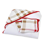 Newcastle Classics Plaid Cotton Hooded Towel and Washcloth Set - 