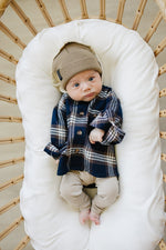 Mebie Baby Plaid Hooded Button Up Shirt For Baby 100 Percent Cotton - 