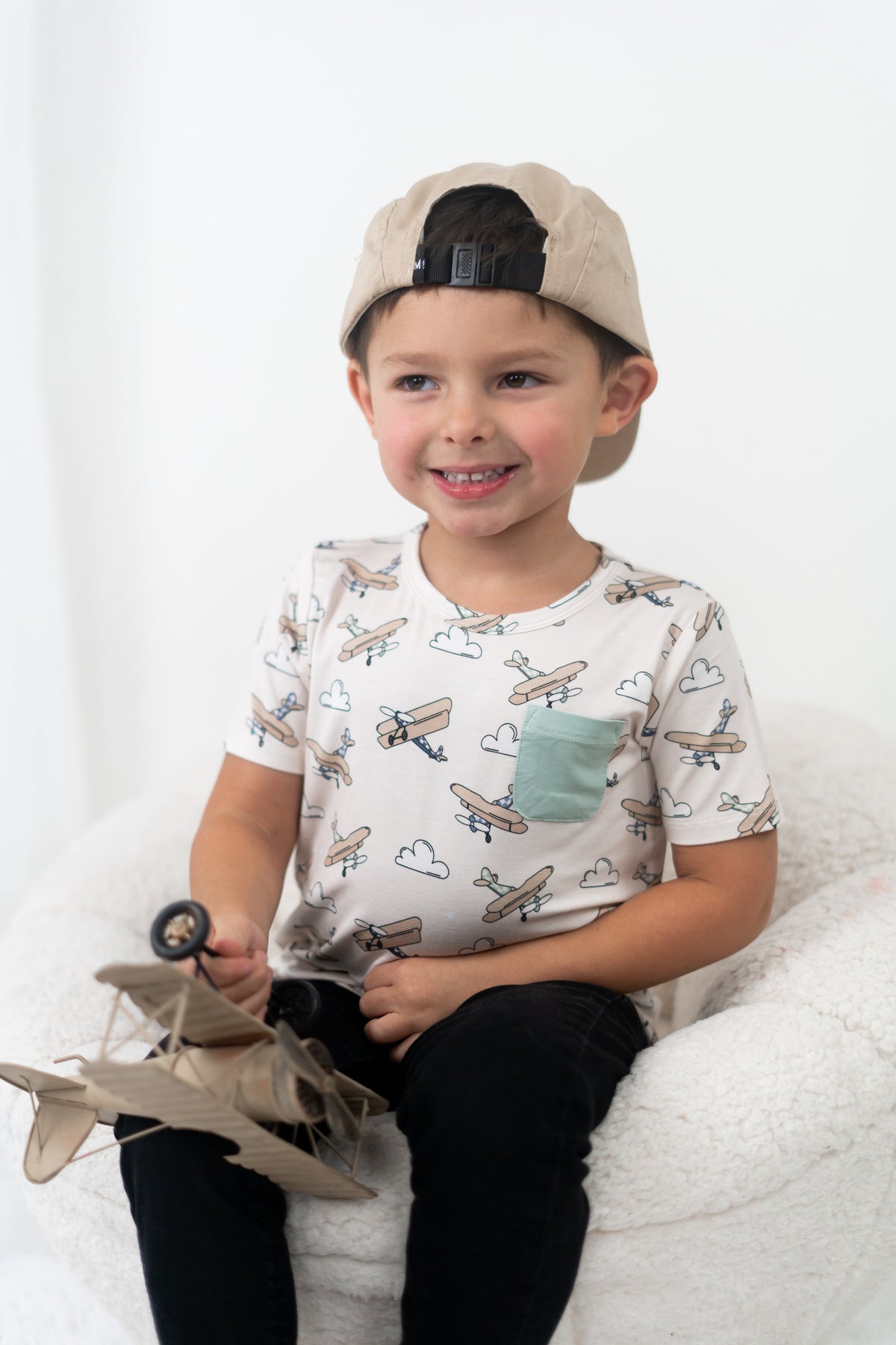 DREAM BIG LITTLE CO PLANE FUN DREAM POCKET TEEEveretts Place