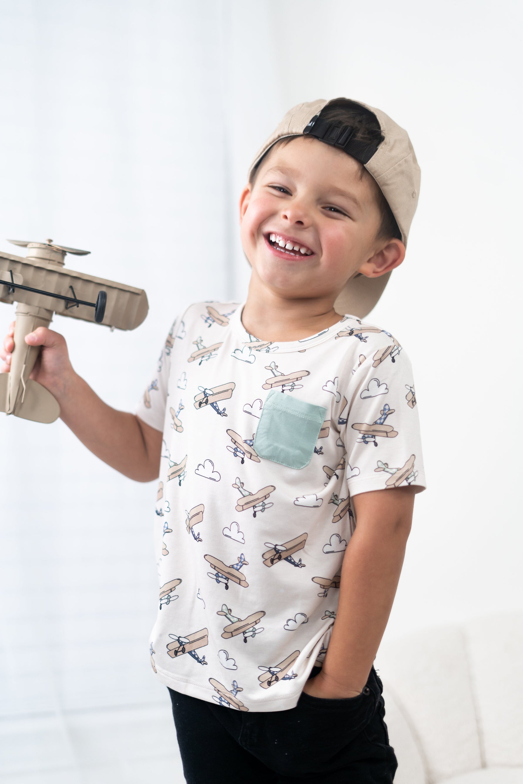 DREAM BIG LITTLE CO PLANE FUN DREAM POCKET TEEEveretts Place