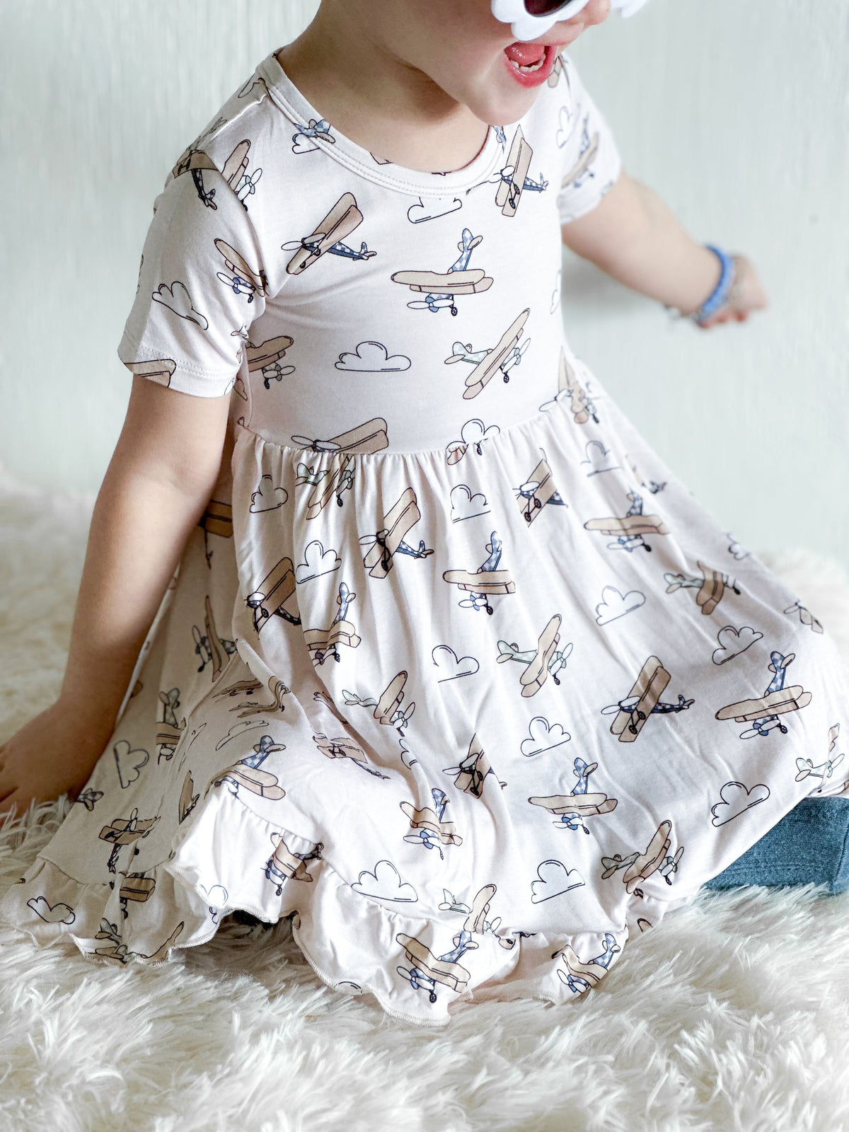 DREAM BIG LITTLE CO PLANE FUN DREAM RUFFLE DRESSEveretts Place