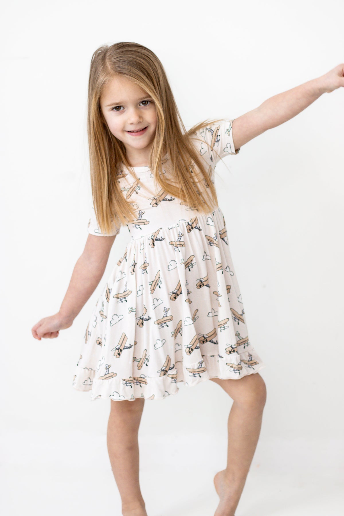 DREAM BIG LITTLE CO PLANE FUN DREAM RUFFLE DRESSEveretts Place