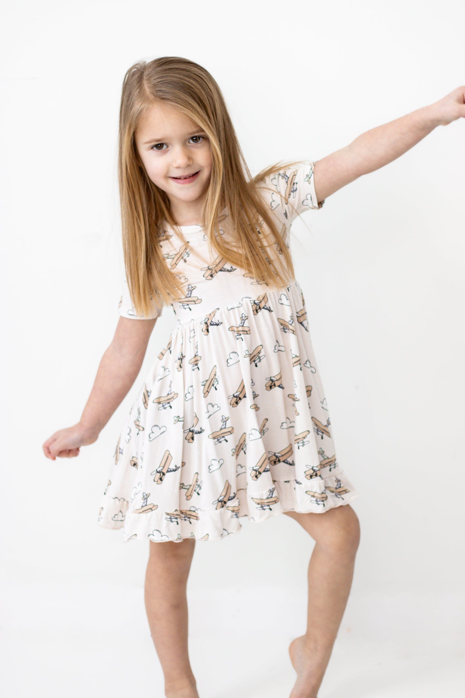 DREAM BIG LITTLE CO PLANE FUN DREAM RUFFLE DRESSEveretts Place