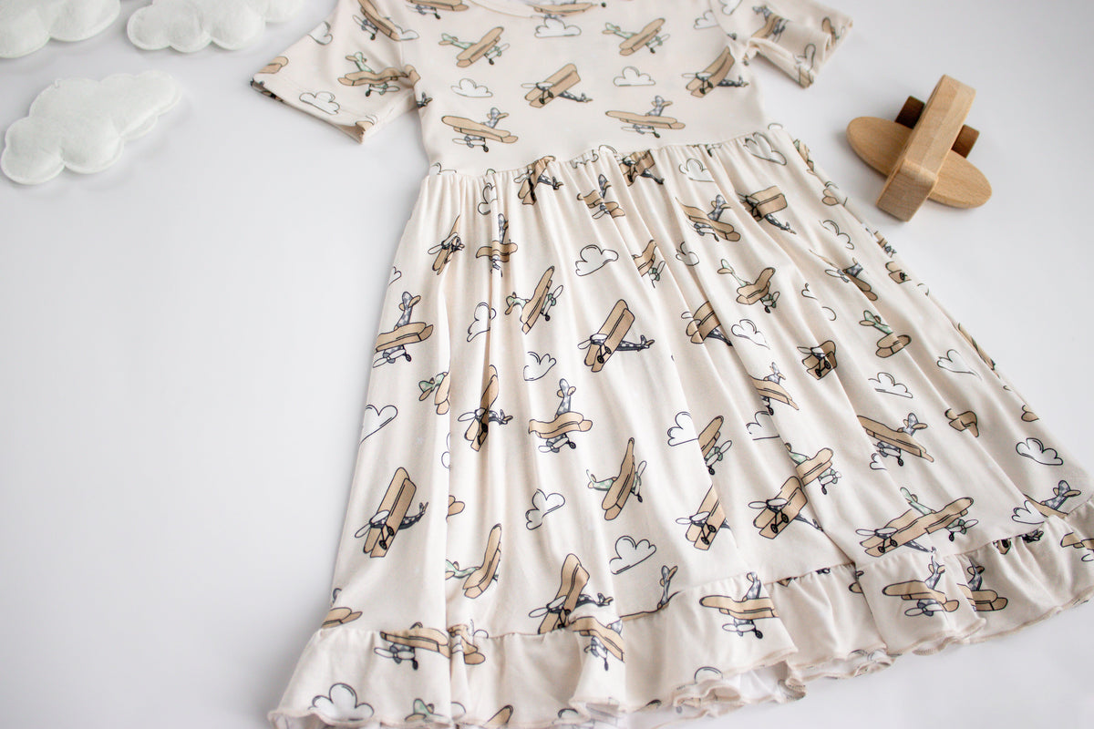 DREAM BIG LITTLE CO PLANE FUN DREAM RUFFLE DRESSEveretts Place