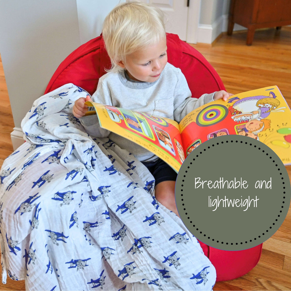 Up, Up, Up and Away Swaddle Blanket