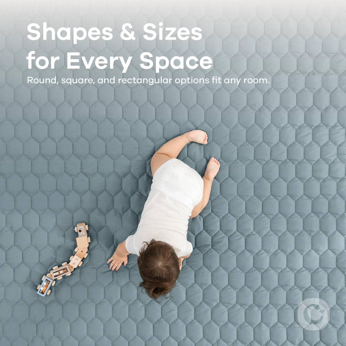 Comfy Cubs Play Mat with Non - Slip Bottom in Pacific Blue - 