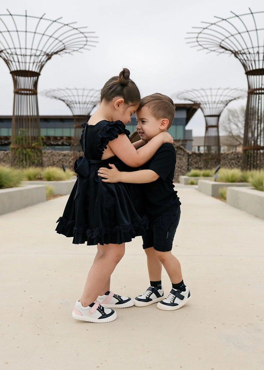 Little Love Bug Co. Play Perfect Patterned Low Top Shoes with Rubber - Capped Toe for Outdoor Adventures - 