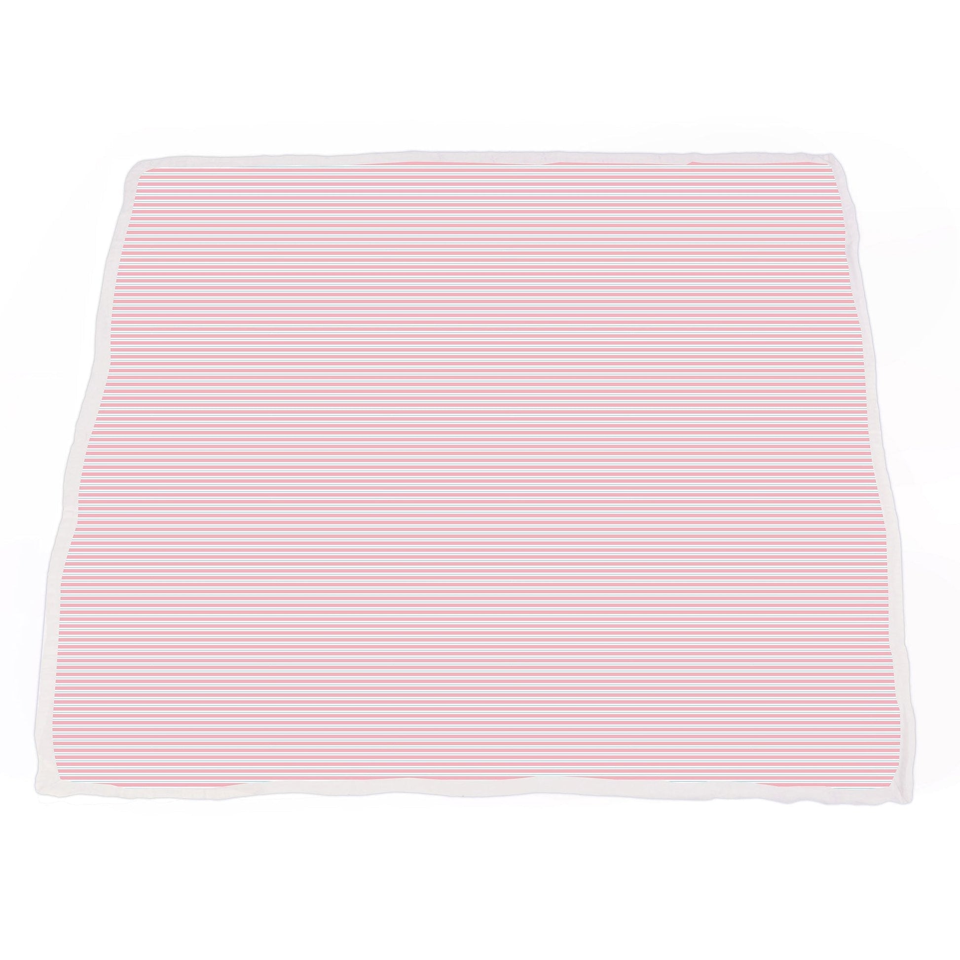 Playful Kitty and Candy Stripe Bamboo Muslin Blanket for Kids 47 Inch x 47 Inch Newcastle Classics