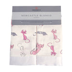Newcastle Classics Playful Kitty Bamboo Muslin Baby Blankie Twin Set for Infant Comfort - 