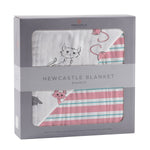 Newcastle Classics Playful Kitty Bamboo Muslin Blanket with Soft Texture for Kids - 