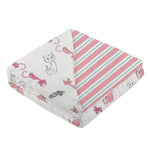Newcastle Classics Playful Kitty Bamboo Muslin Blanket with Soft Texture for Kids - 