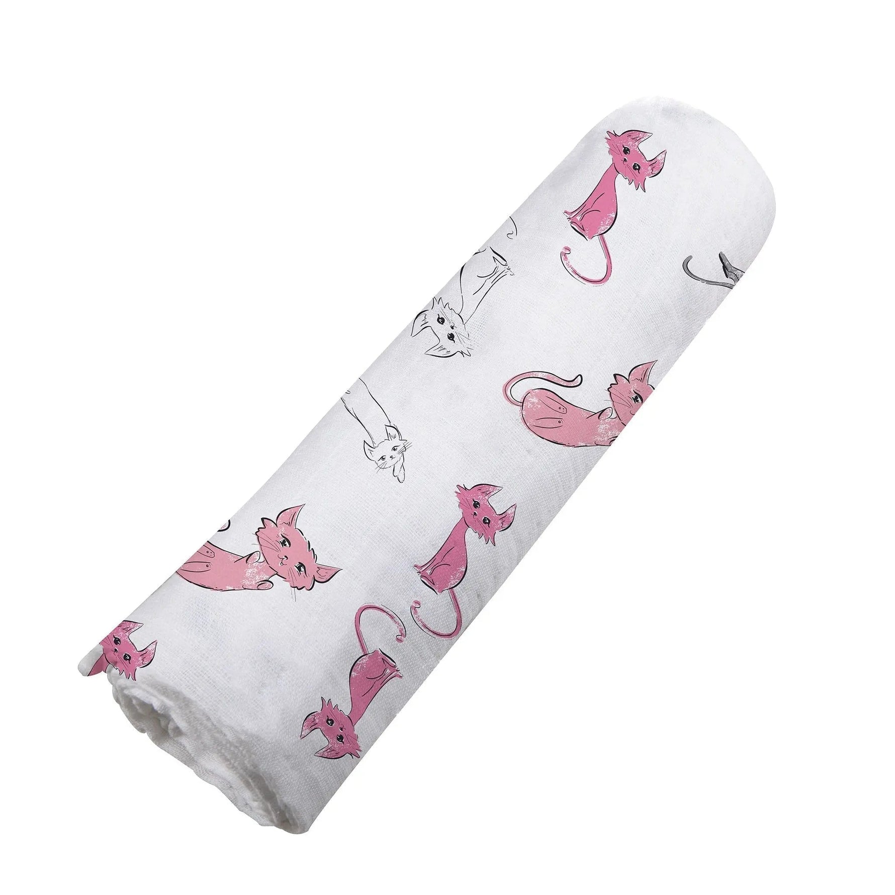 Newcastle Classics Playful Kitty Bamboo Muslin Swaddle - 